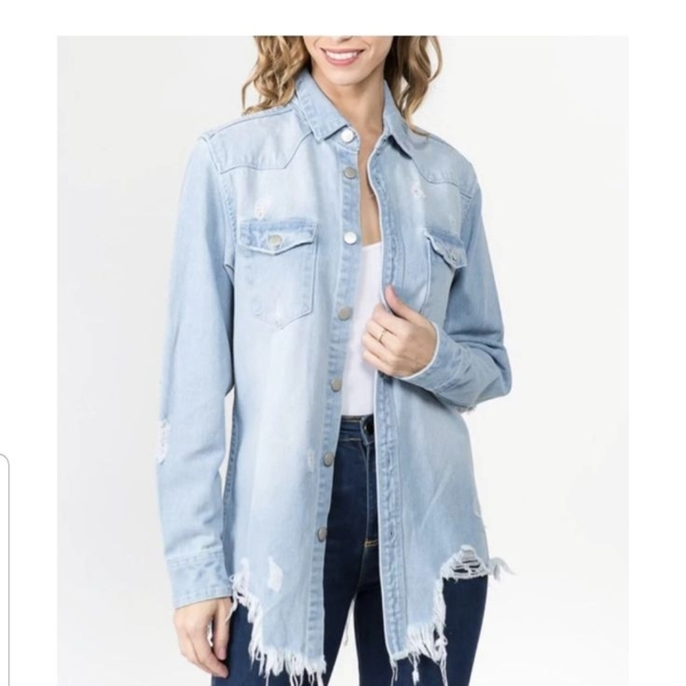 *LAST CHANCE* American Bazi Light Blue Denim Jacket